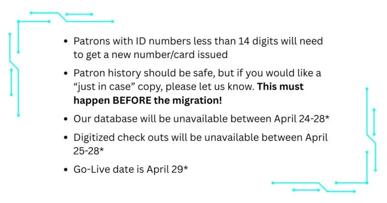 Renovation Project. Closed April 24 to May 17