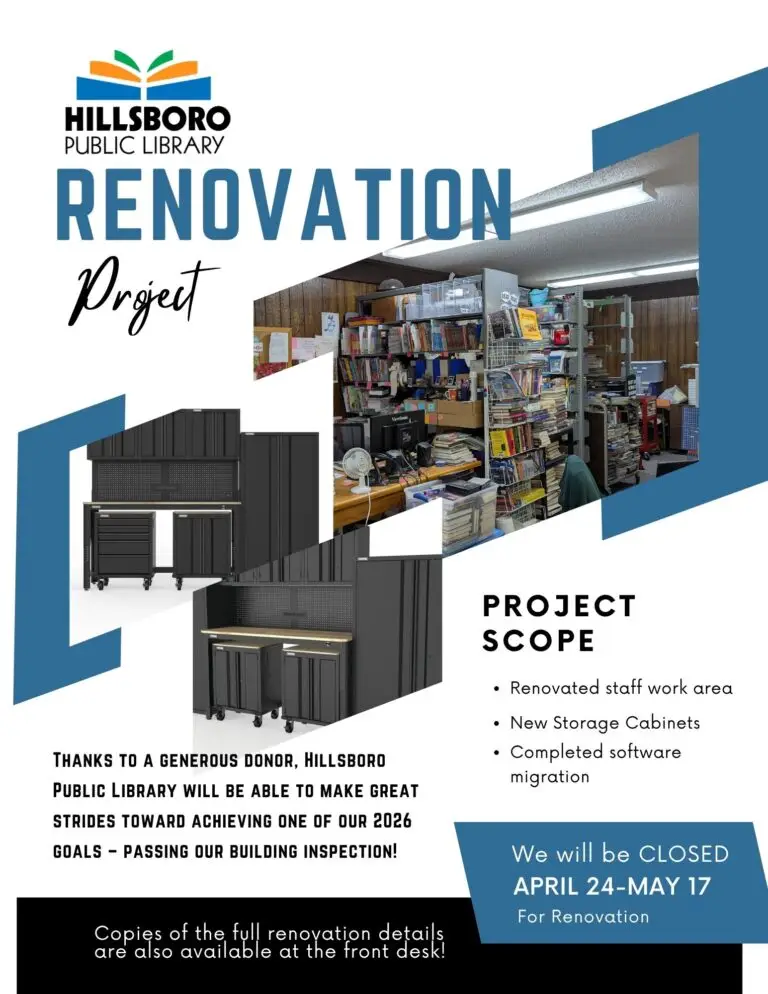 Project renovation: Closed April 24 to May 17